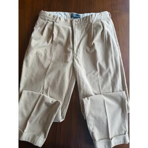 Vintage Polo Ralph Lauren 'Hammond' Pant Pleated Corduroy Trousers - 35W x 32L